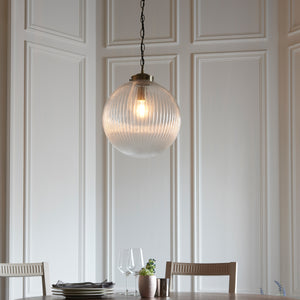 Brydon Large Pendant Light - Clear Glass