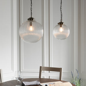 Brydon Large Pendant Light - Clear Glass