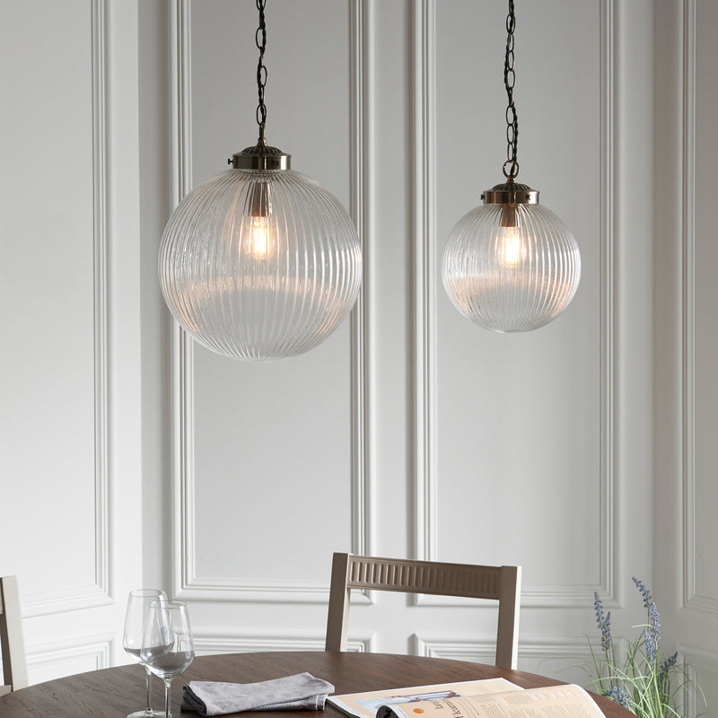 Brydon Large Pendant Light - Clear Glass