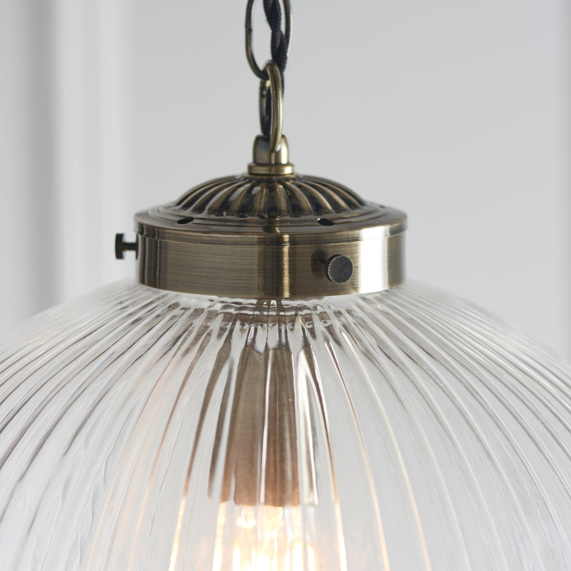 Brydon Large Pendant Light - Clear Glass