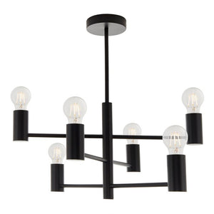 Studio 6 Light Ceiling Pendant - Black