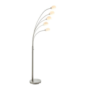 Jaspa 5 Light Floor Lamp - Satin Nikel