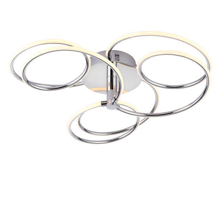 Eterne 1 Light Semi Flush Ceiling Light - Chrome