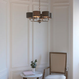 Highclere 6 Multi Pendant Light - Nickel
