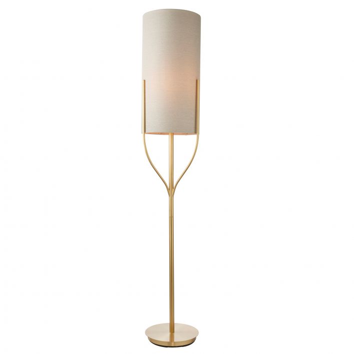 Fraser 1 Light Floor Lamp - Brushed Gold