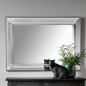 Modena Large Rectangle Wall Mirror - Silver