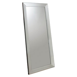 Modena Extra Large Rectangle Leaner Mirror - Silver