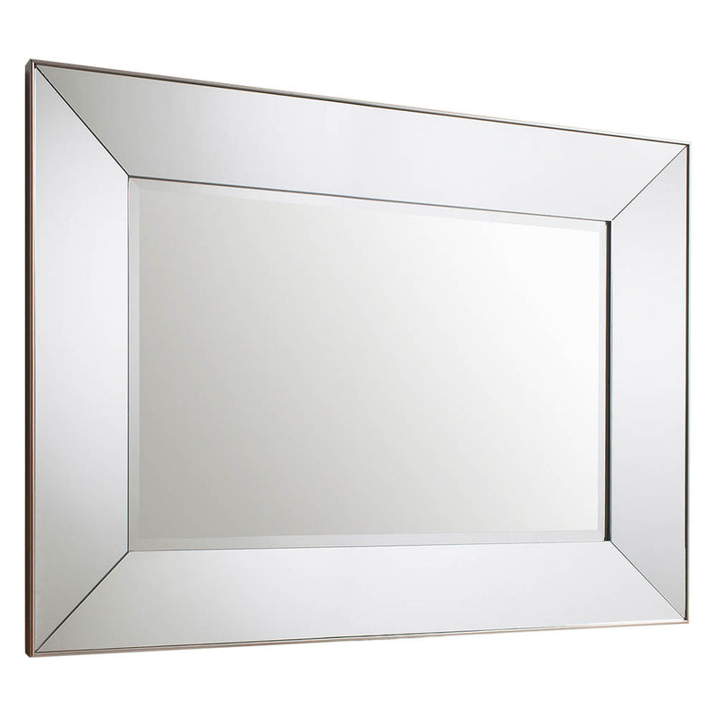 Vasto Large Rectangle Wall Mirror - Silver