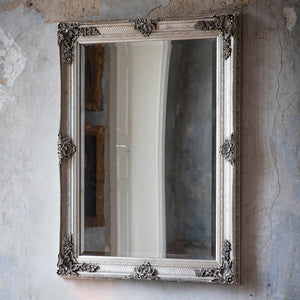 Abbey Medium Rectangle Wall Mirror - Silver