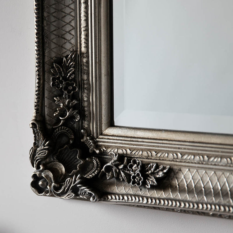 Abbey Medium Rectangle Wall Mirror - Silver