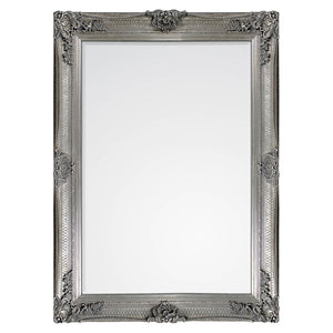 Abbey Medium Rectangle Wall Mirror - Silver