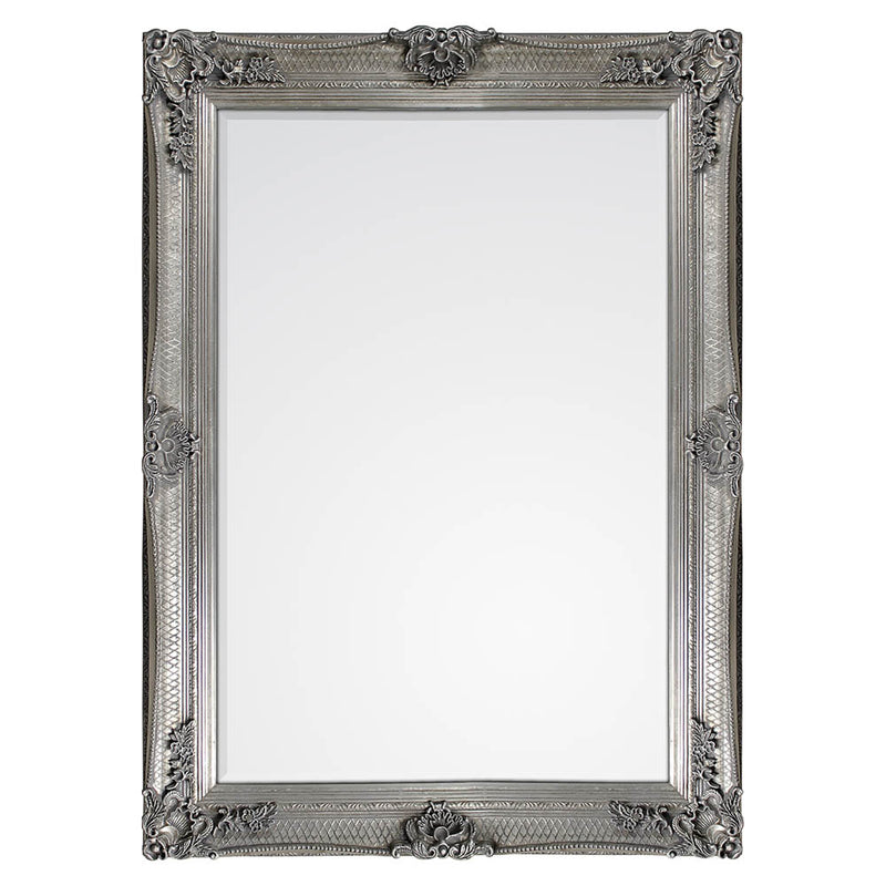 Abbey Medium Rectangle Wall Mirror - Silver