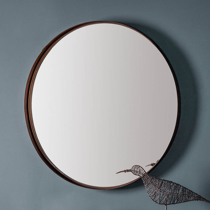 Greystoke Medium Round Wall Mirror - Bronze