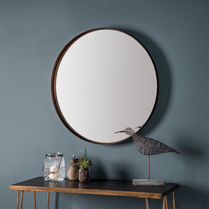 Greystoke Medium Round Wall Mirror - Bronze
