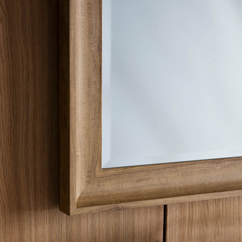 Fraser Large Rectangle Wall Mirror - Light Wood