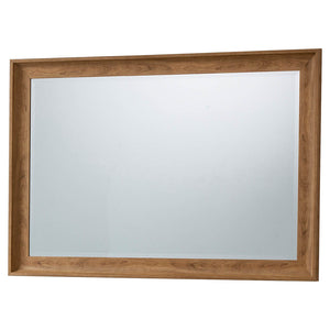 Fraser Large Rectangle Wall Mirror - Light Wood