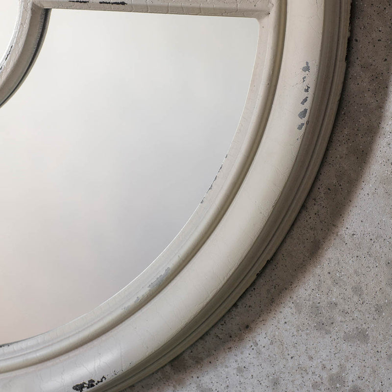 Somerford Medium Round Wall Mirror - White