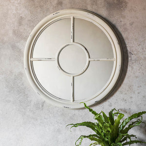 Somerford Medium Round Wall Mirror - White