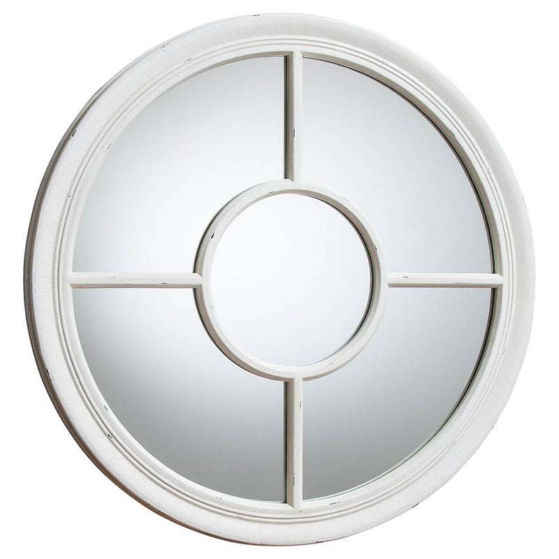 Somerford Medium Round Wall Mirror - White