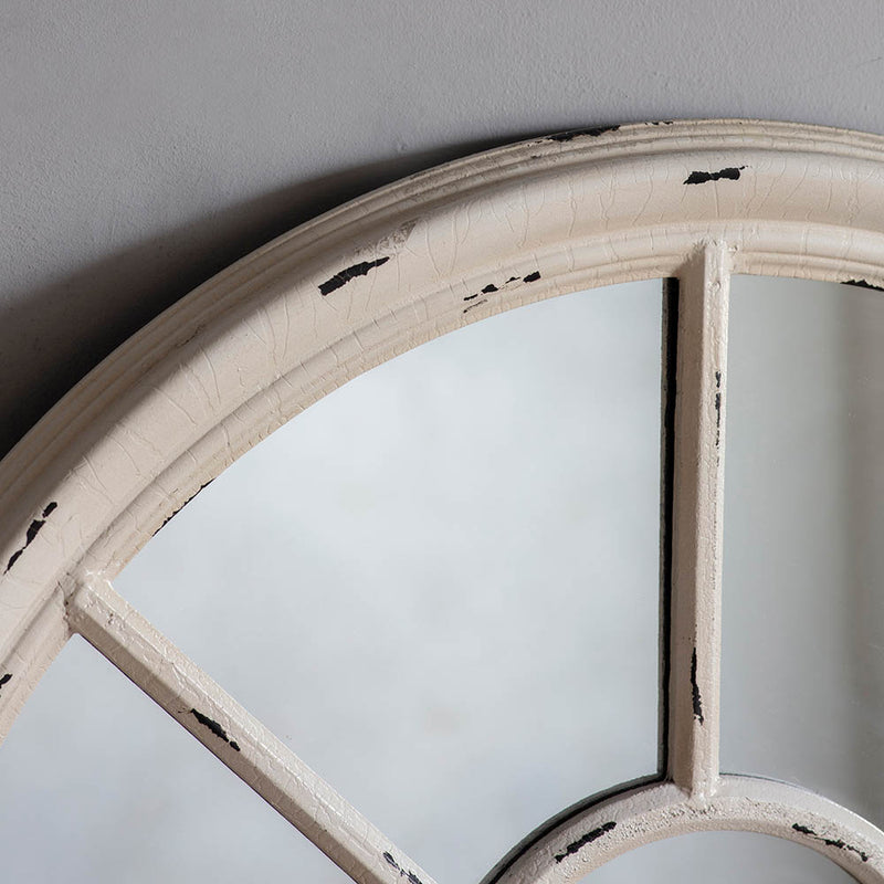 Fulshaw Large Arched Wall Mirror - White