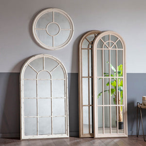 Fulshaw Large Arched Wall Mirror - White
