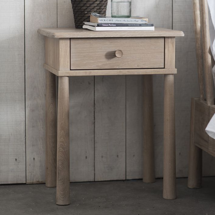 Wycombe Oak 1 Drawer Bedside Table