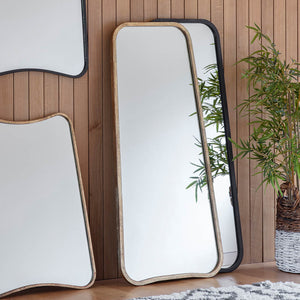 Kurva Large Rectangle Leaner Mirror - Black