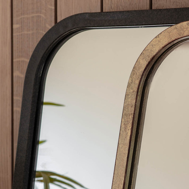 Kurva Large Rectangle Leaner Mirror - Black