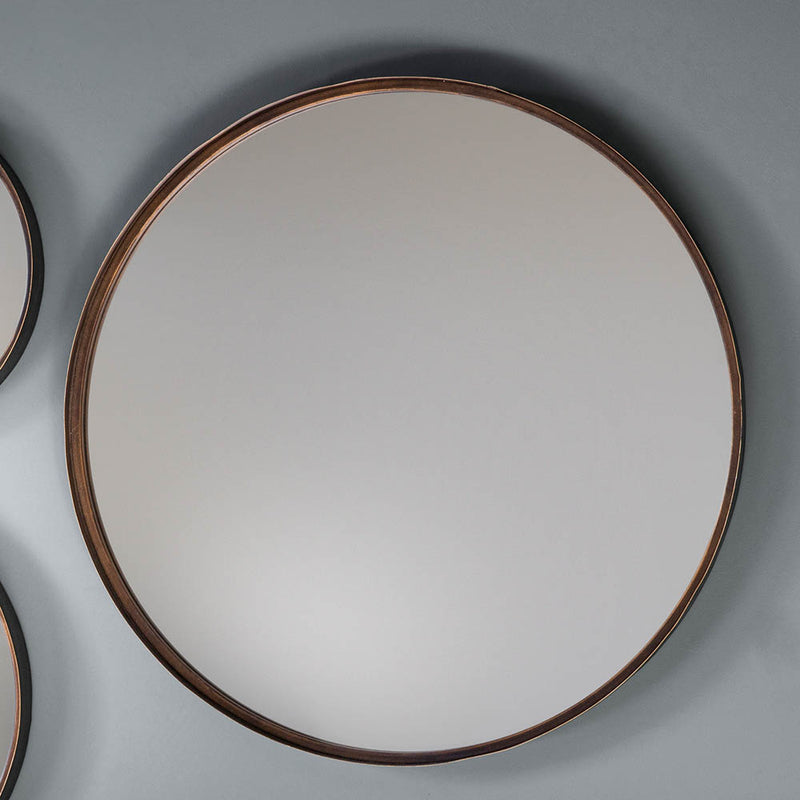 Reading Medium Round Wall Mirror - Bronze (2pk)