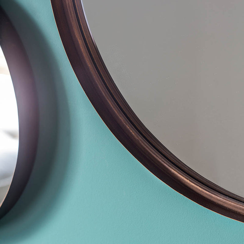 Reading Medium Round Wall Mirror - Bronze (2pk)