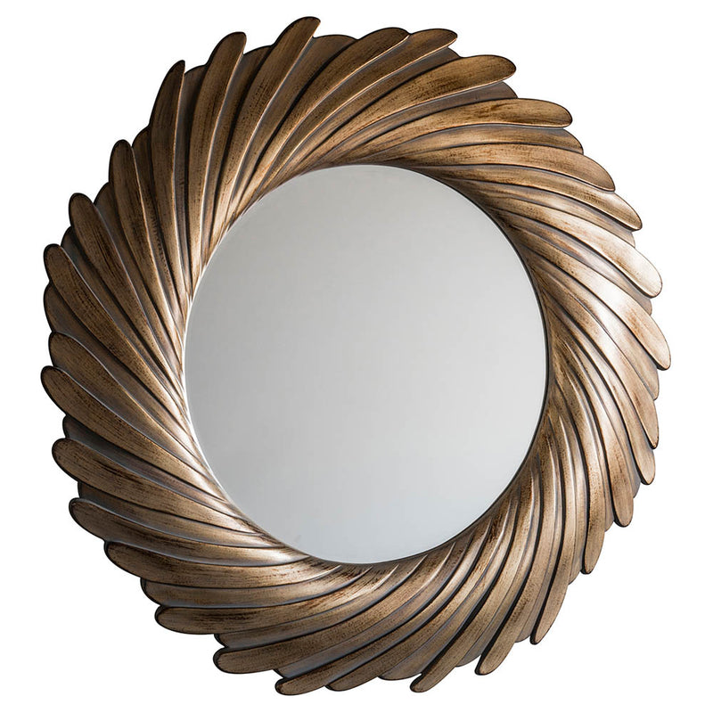 Lowry Medium Round Wall Mirror - Gold