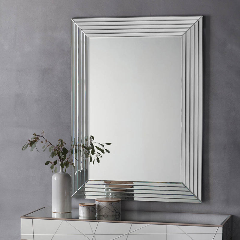 Rawson Large Rectangle Wall Mirror - Silver