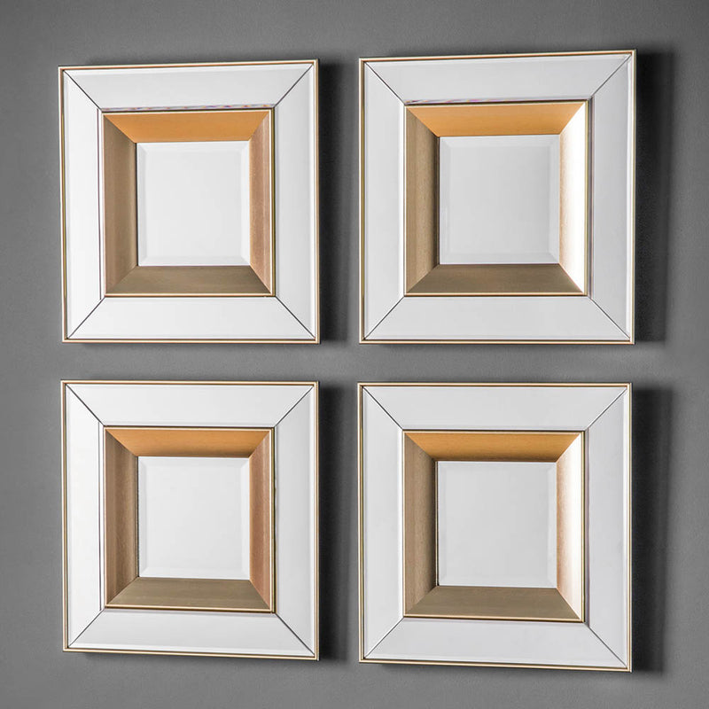 Phantom Small Square Scatter Set Mirror - Gold (4pk)