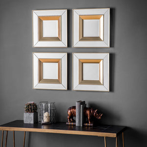 Phantom Small Square Scatter Set Mirror - Gold (4pk)