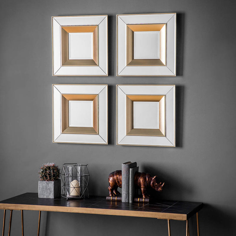 Phantom Small Square Scatter Set Mirror - Gold (4pk)