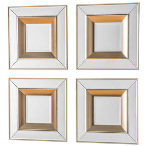 Phantom Small Square Scatter Set Mirror - Gold (4pk)