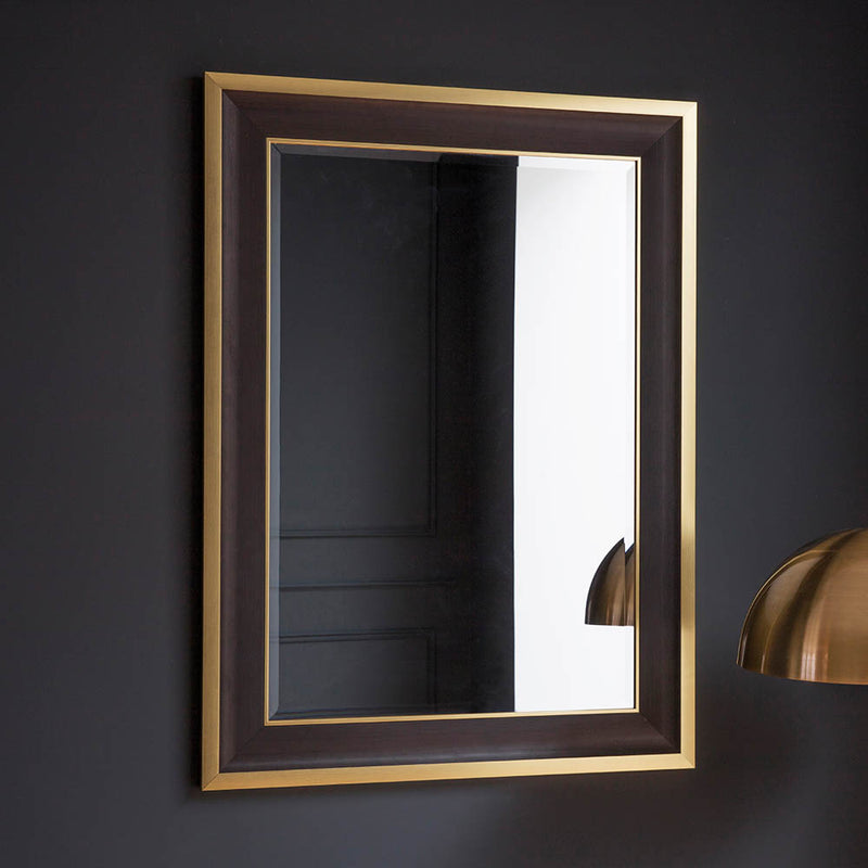 Edmonton Large Rectangle Wall Mirror - Black