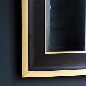 Edmonton Large Rectangle Wall Mirror - Black