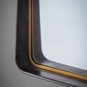 Earl Medium Rectangle Wall Mirror - Black