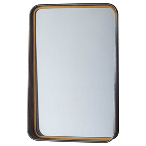 Earl Medium Rectangle Wall Mirror - Black