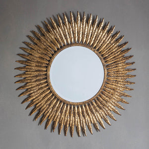 Quill Medium Starburst Wall Mirror - Gold
