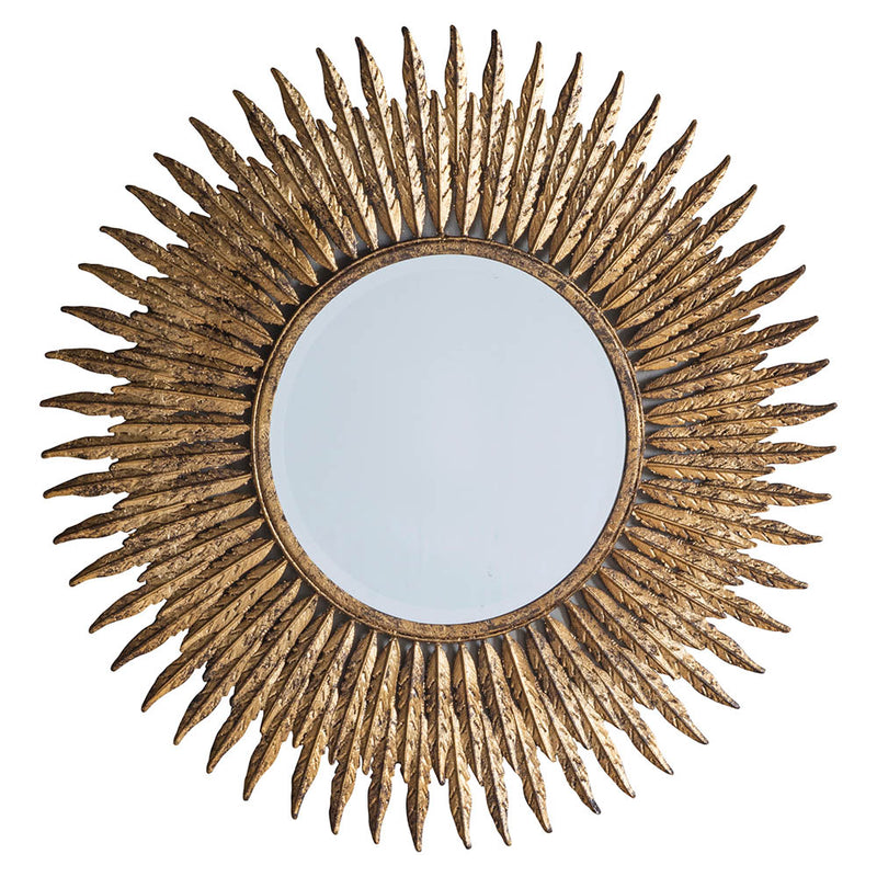 Quill Medium Starburst Wall Mirror - Gold