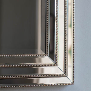 Leven Large Rectangle Wall Mirror - Silver