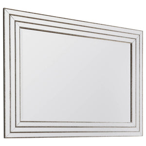 Leven Large Rectangle Wall Mirror - Silver