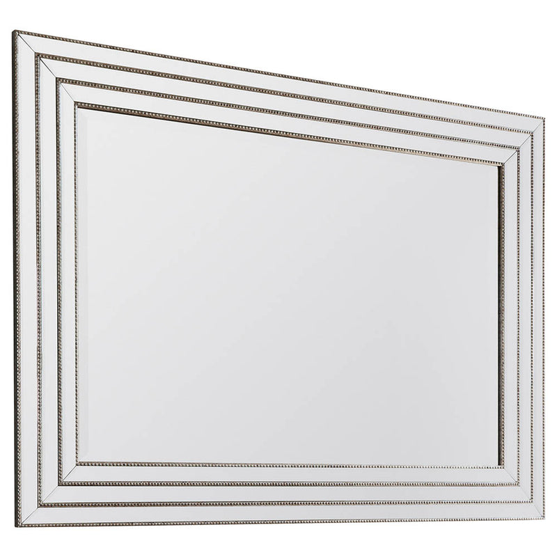Leven Large Rectangle Wall Mirror - Silver