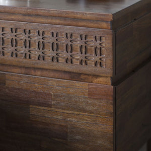 Boho Brown 2 Drawer Bedside Table