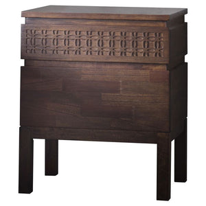 Boho Brown 2 Drawer Bedside Table