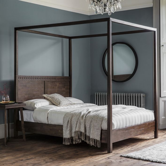Boho King Size Bed - Brown