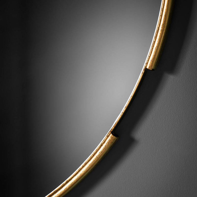 Fitzroy Medium Round Wall Mirror - Gold