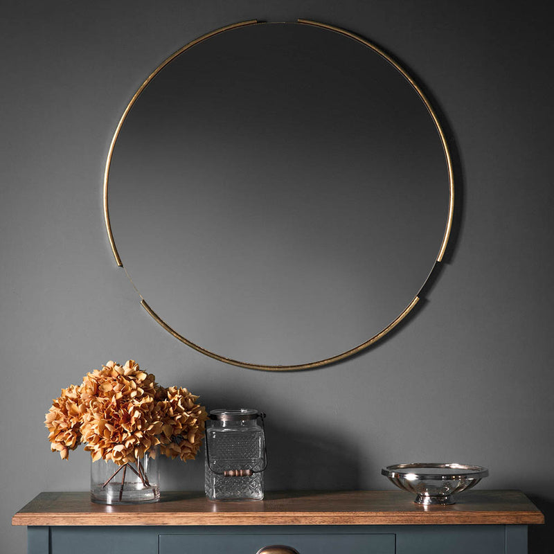 Fitzroy Medium Round Wall Mirror - Gold